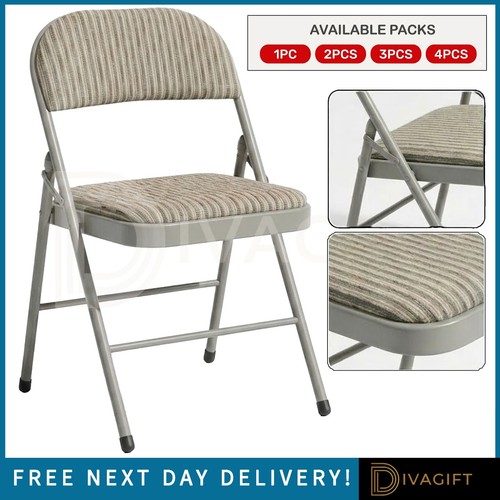 Metall klappstuhl beige stoff - beige,