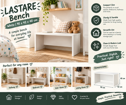 Ikea lastare bank - lastare, weiß